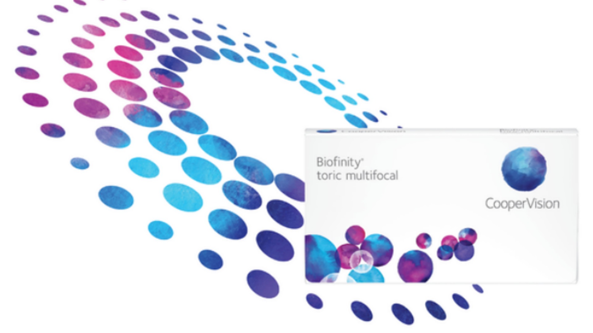 Biofinity Kontaktlinsen Packung und Logo Kurs CooperVision Biofinity toric multifocal