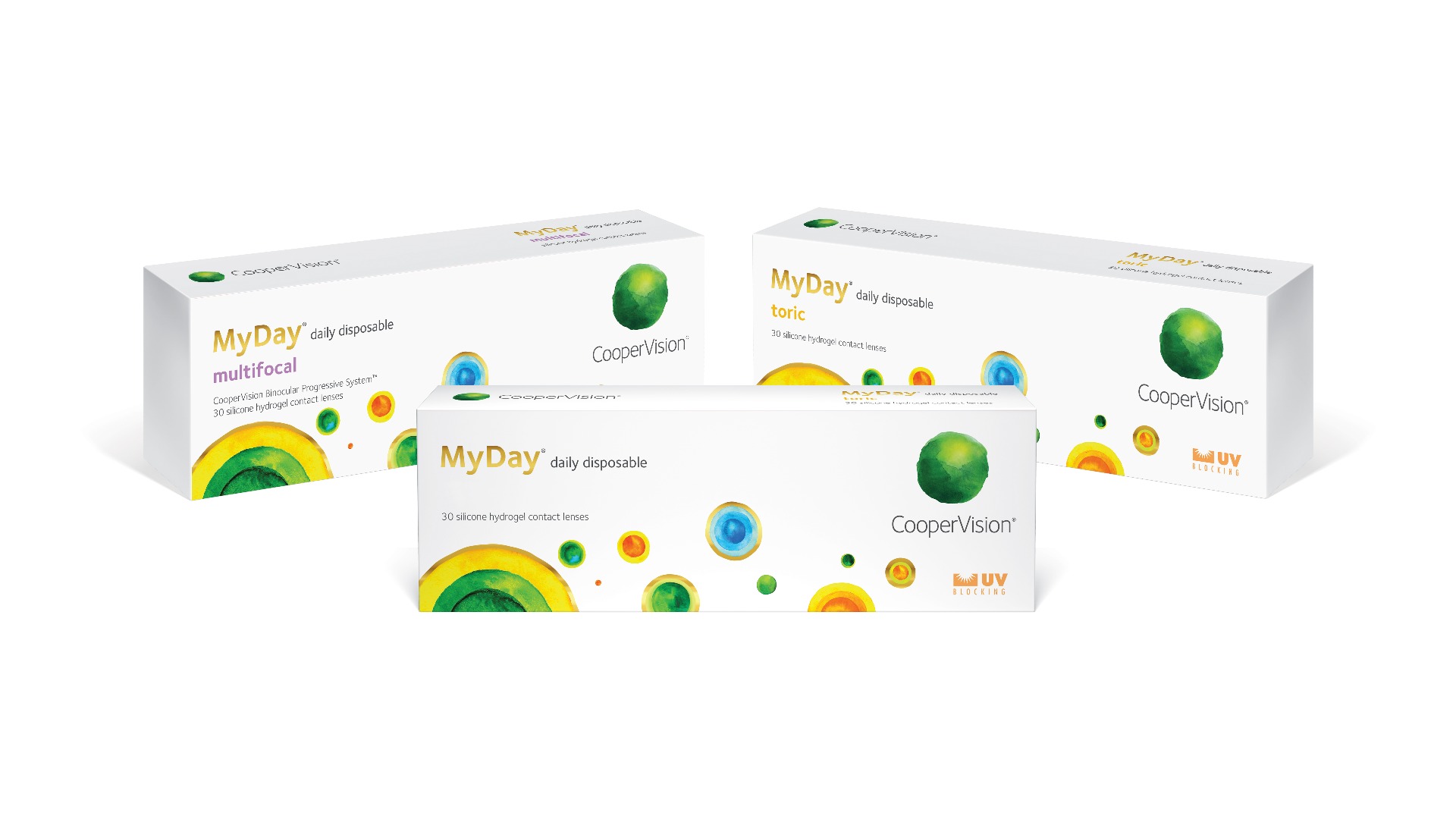 3 MyDay Kontaktlinsenpackungen Kurs MyDay Produktfamilie CooperVision 