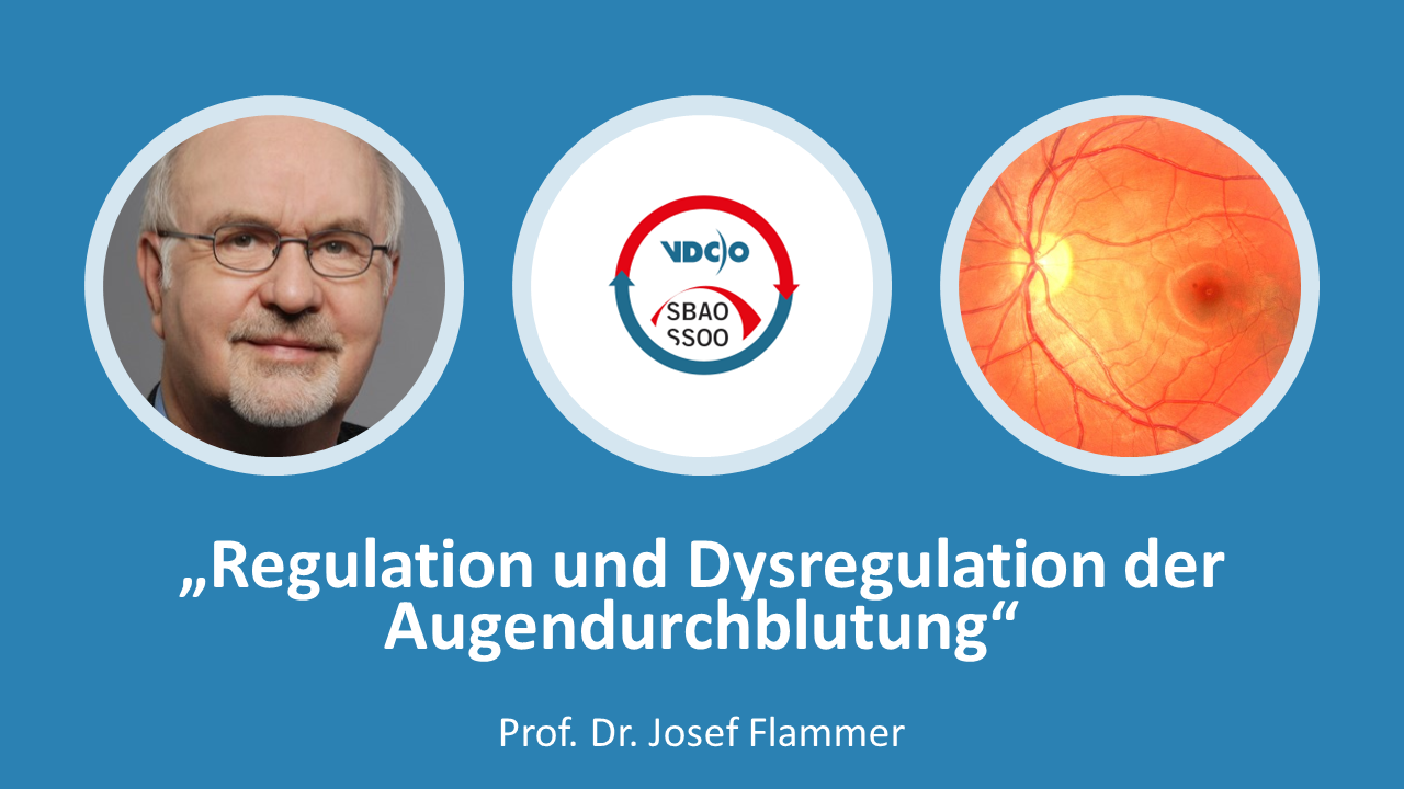 Webinar "Regulation und Dysregulation der Augendurchblutung" von Prof. Dr. Flammer für die VDCO