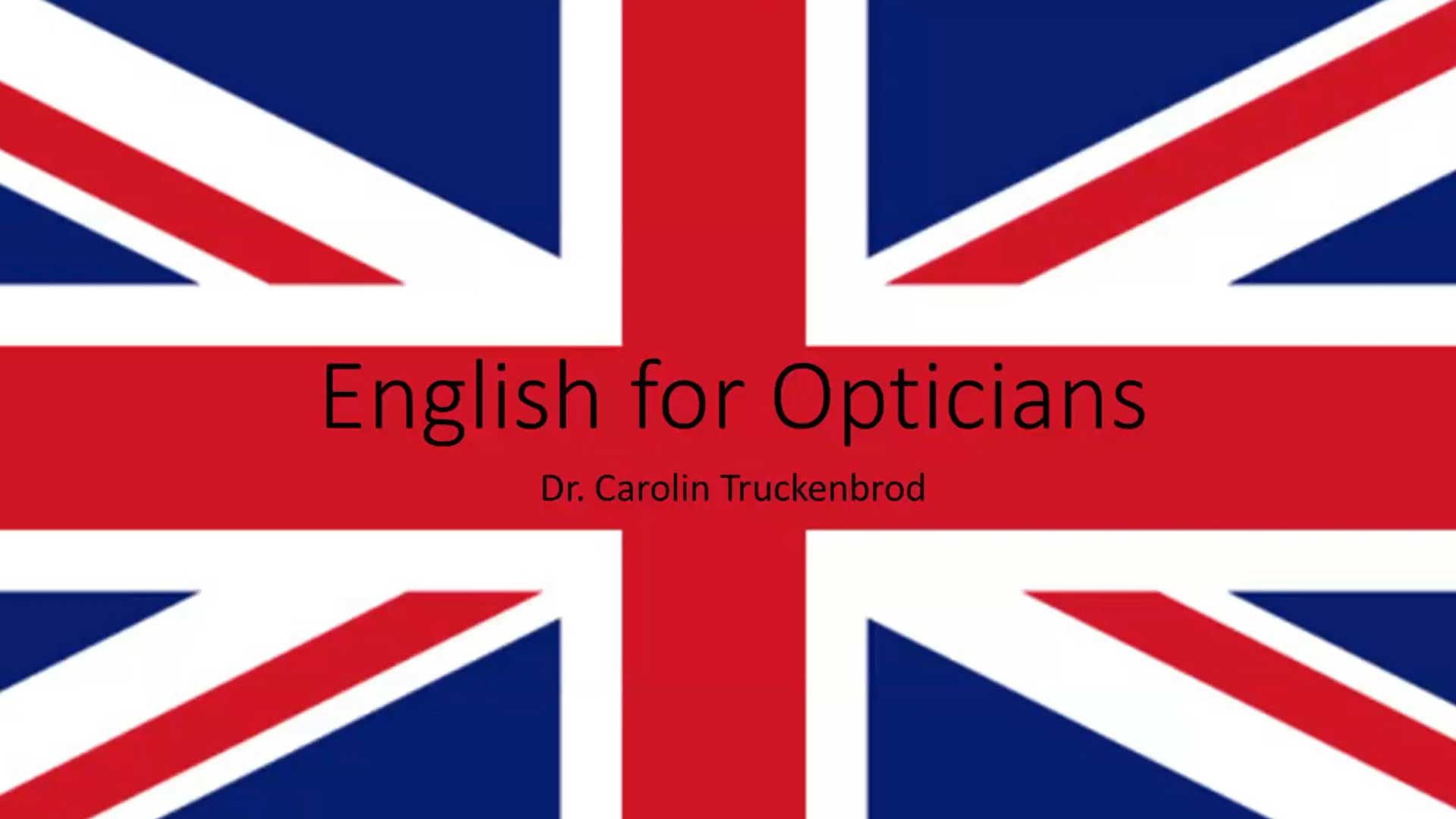 English für Opticians